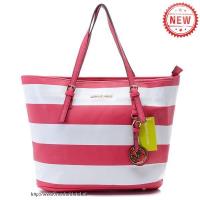 michael kors striped reizen medium pink white bakken Uitverkoop 2017 bqiwa984